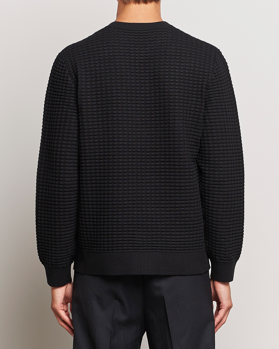 Mies | Puserot | Samsøe Samsøe | Samsøe & Samsøe Jules Waffle Knitted Crew Neck Black