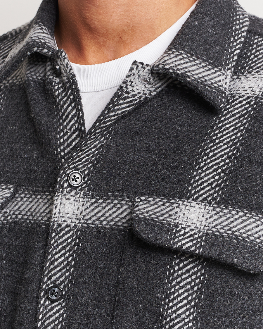 Mies | Kauluspaidat | Samsøe Samsøe | Samsøe & Samsøe Castor Checked Overshirt Black Multi