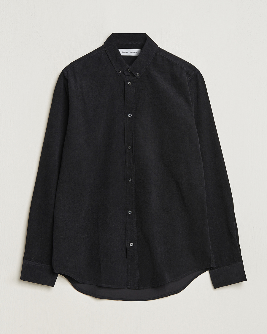 Mies | Kauluspaidat | Samsøe Samsøe | Samsøe & Samsøe Liam Baby Cord Shirt Black