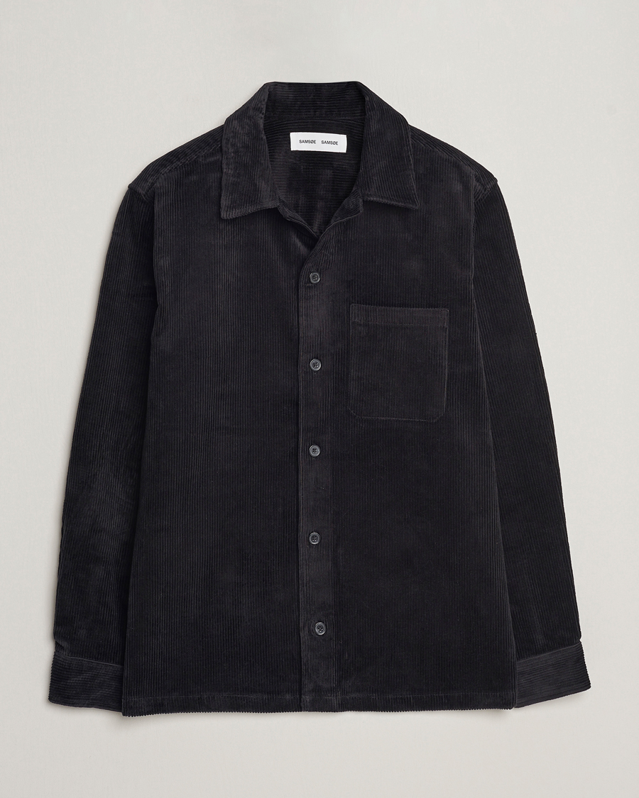Mies | Kauluspaidat | Samsøe Samsøe | Samsøe & Samsøe Damon Corduroy Overshirt Black