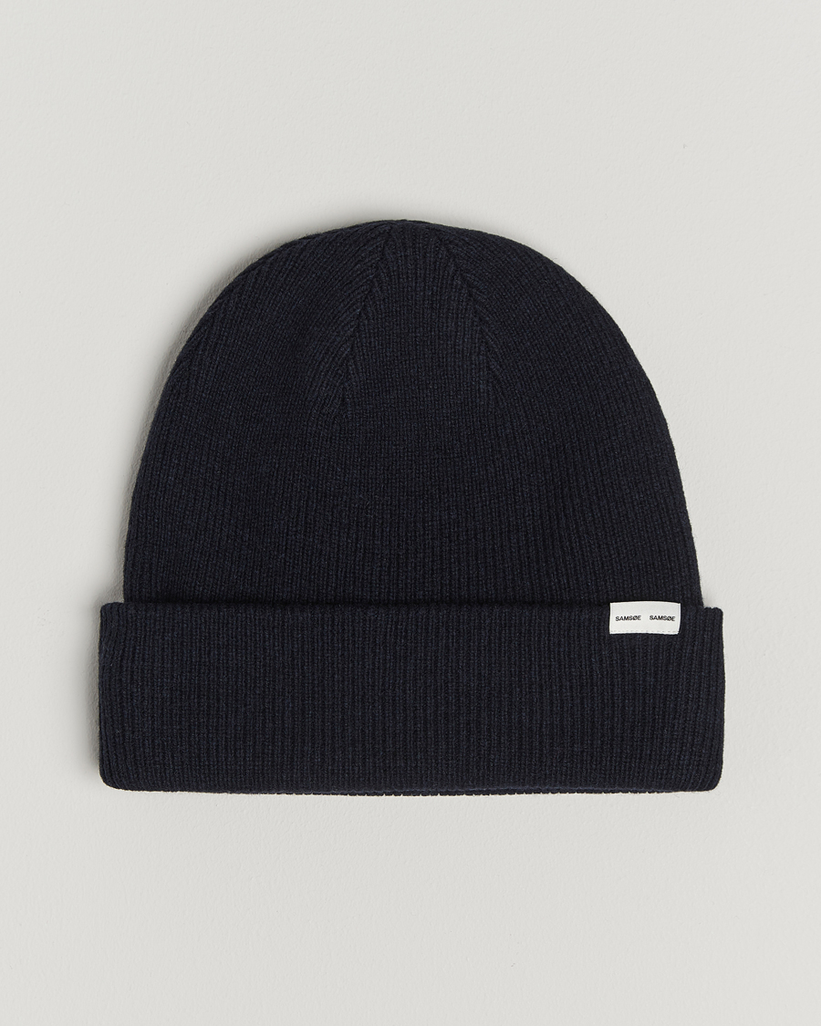 Mies | Samsøe Samsøe The Wool Beanie Salute Navy | Samsøe Samsøe | The Wool Beanie Salute Navy