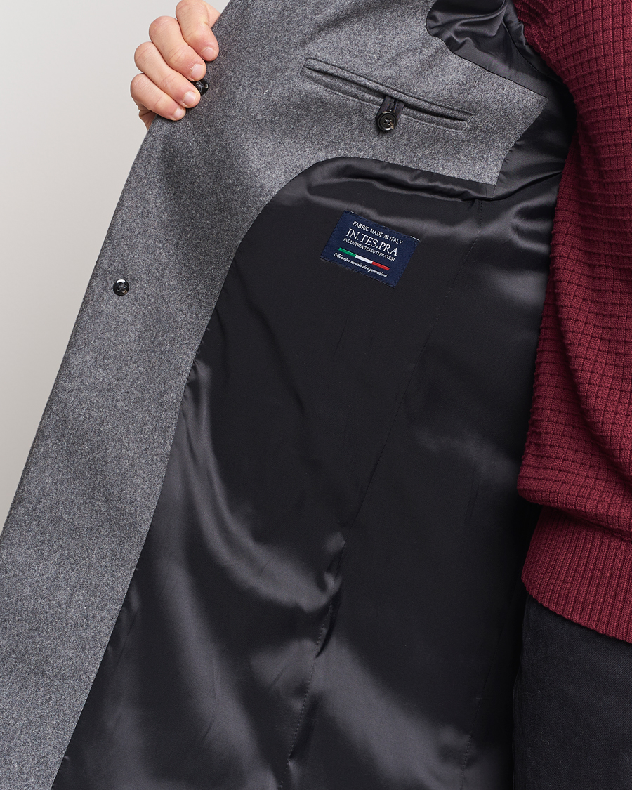 Mies | Takit | J.Lindeberg | Holger Melton Coat Mid Grey Mel