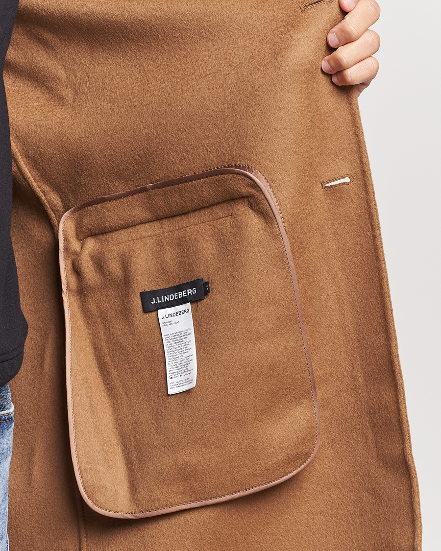 Mies | Takit | J.Lindeberg | Diego Unlined Wool/Cashmere Coat Chipmunk