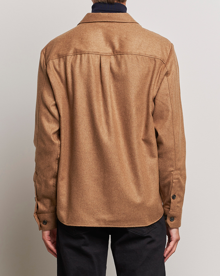Mies | Kauluspaidat | J.Lindeberg | Flat Wool Overshirt Chipmunk