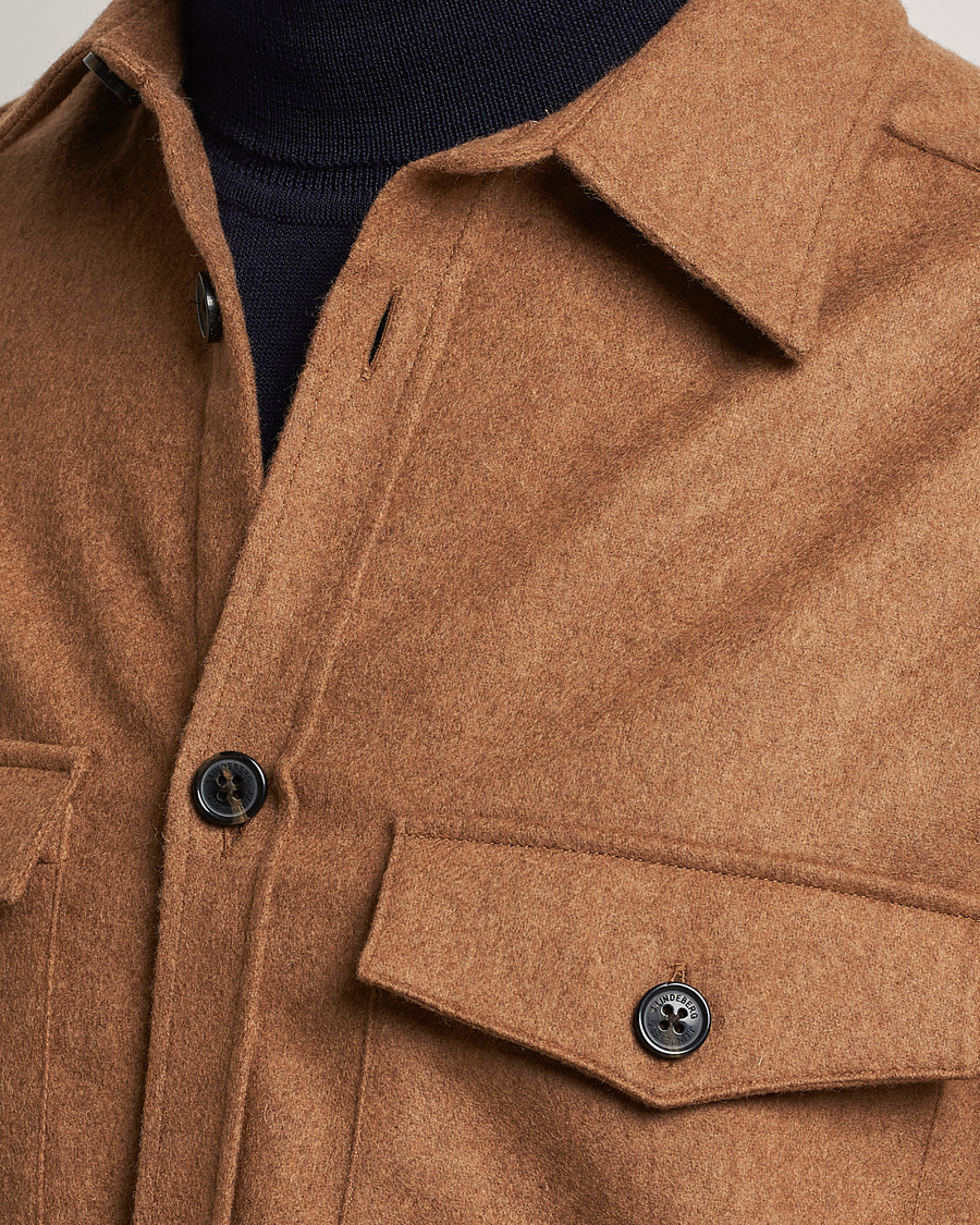 Mies | Kauluspaidat | J.Lindeberg | Flat Wool Overshirt Chipmunk