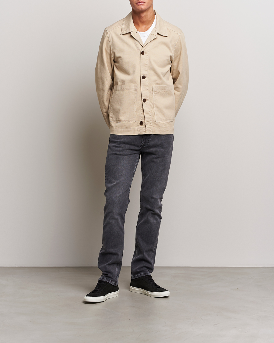 Mies | Kauluspaidat | J.Lindeberg | Lando Organic Twill Overshirt Oyster Grey