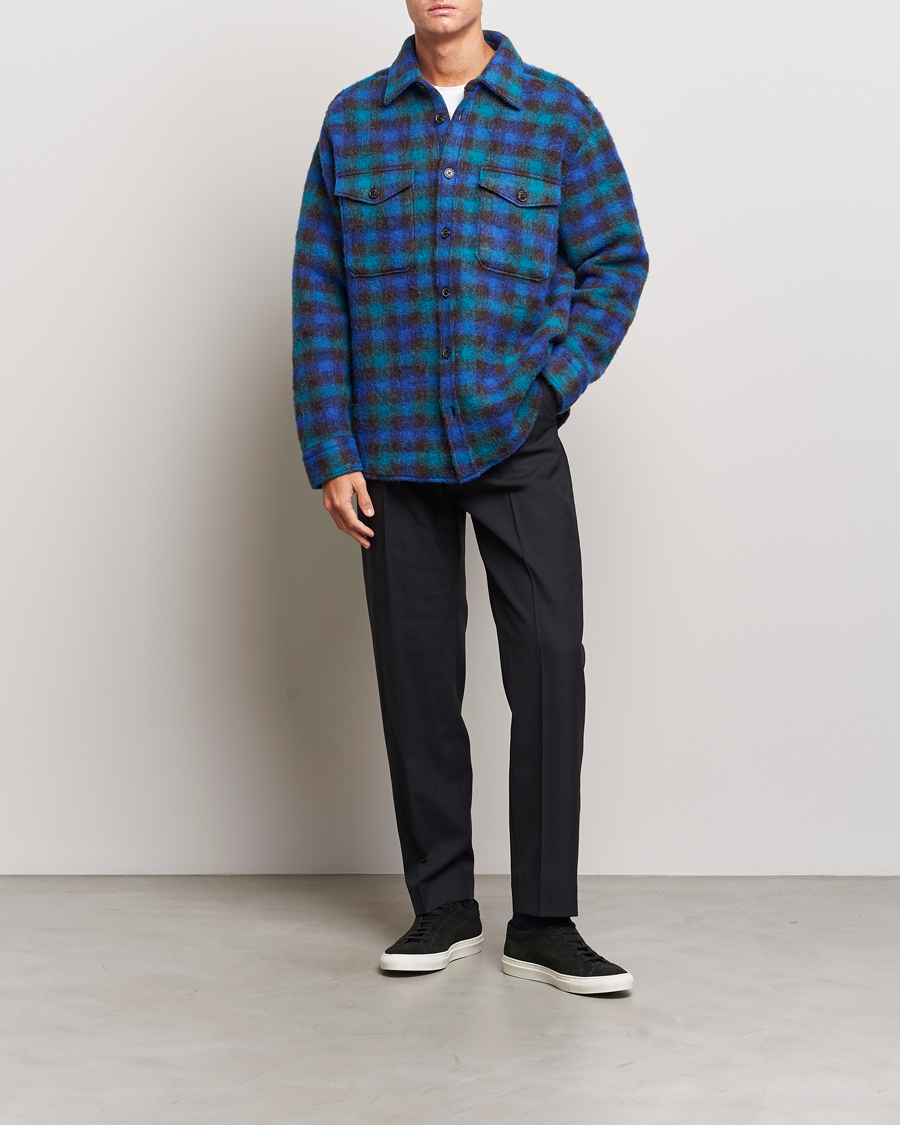 Mies | Takit | J.Lindeberg | Carter Check Wool Mix Overshirt Surf The Web