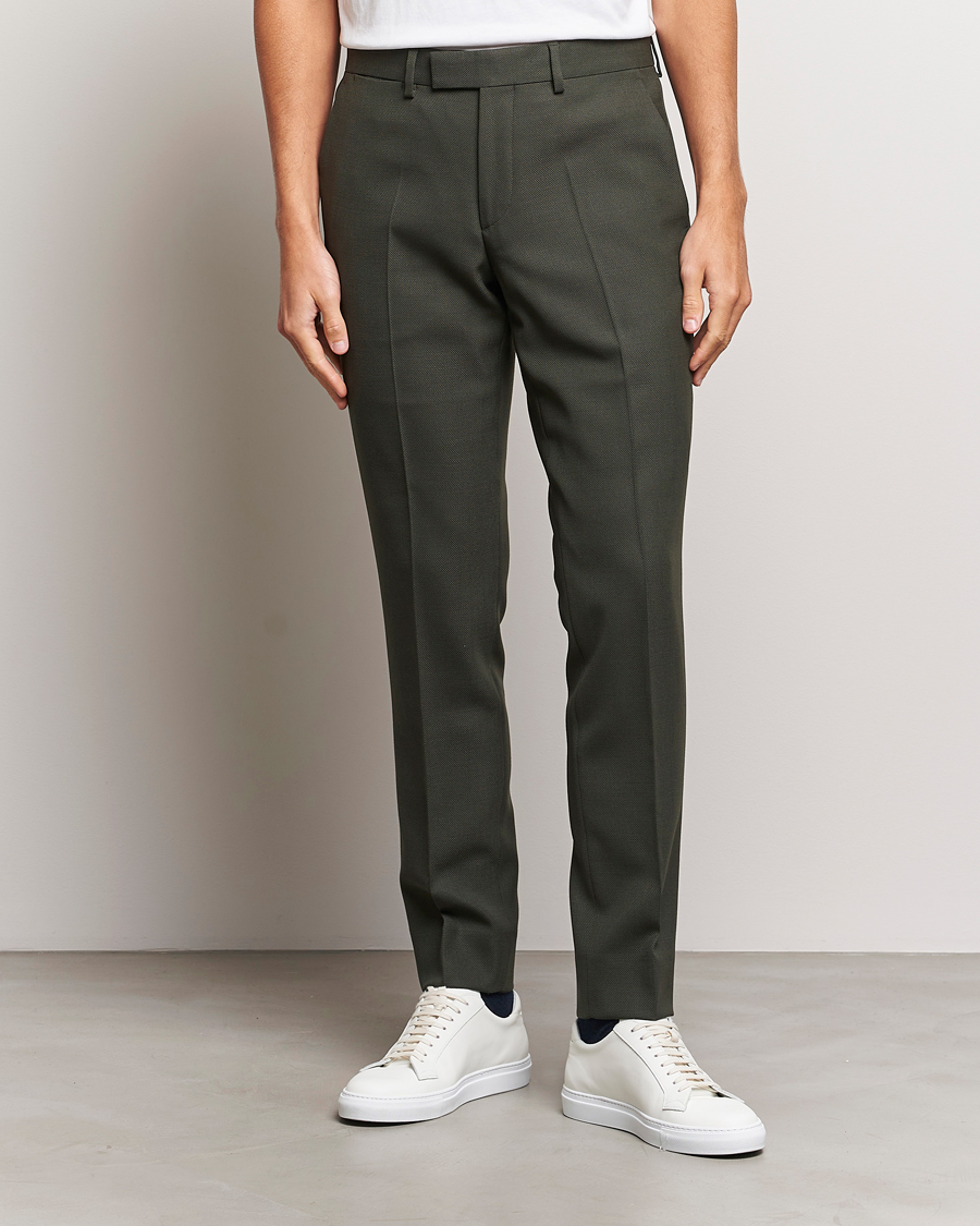 Mies |  | J.Lindeberg | Grant Active Hopsack Pants Forest Green
