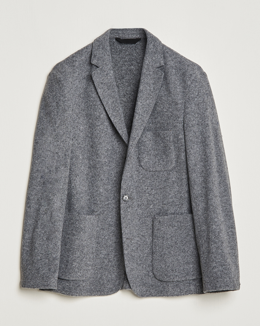 Mies | Pikkutakit | J.Lindeberg | Carlton Wool Cardigan Blazer Mid Grey Mel