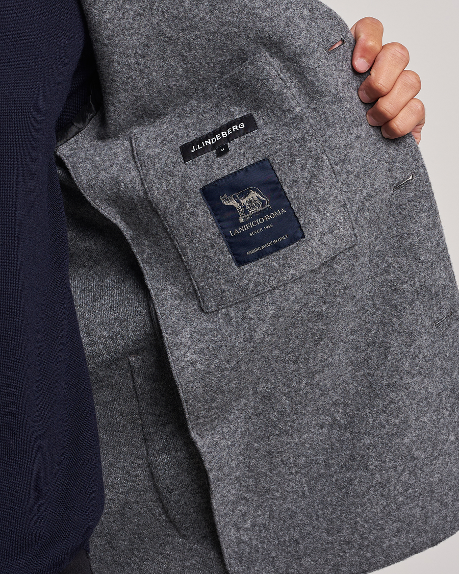 Mies | Pikkutakit | J.Lindeberg | Carlton Wool Cardigan Blazer Mid Grey Mel