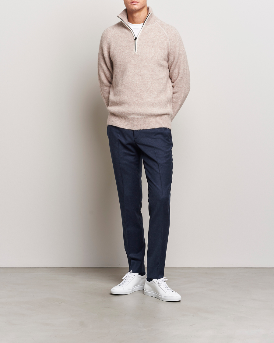 Mies | Housut | J.Lindeberg | Grant Stretch Flannel Trousers Navy