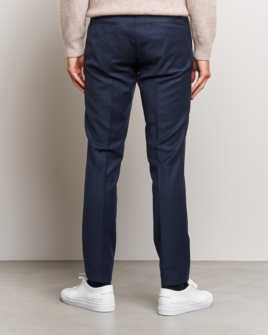 Mies | Housut | J.Lindeberg | Grant Stretch Flannel Trousers Navy