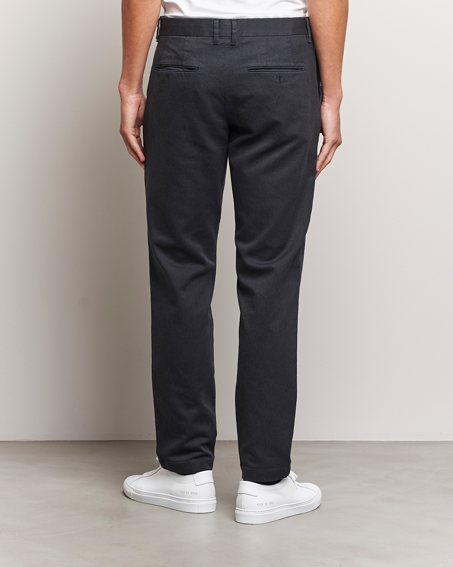 Mies | Housut | J.Lindeberg | Chaze Flannel Twill Pants Dark Grey