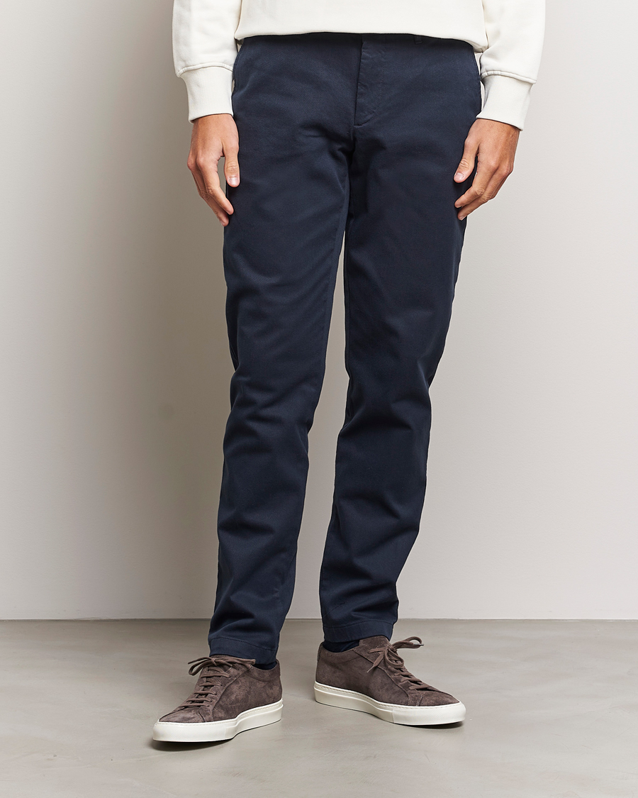 Mies | Housut | J.Lindeberg | Chaze Flannel Twill Pants Navy