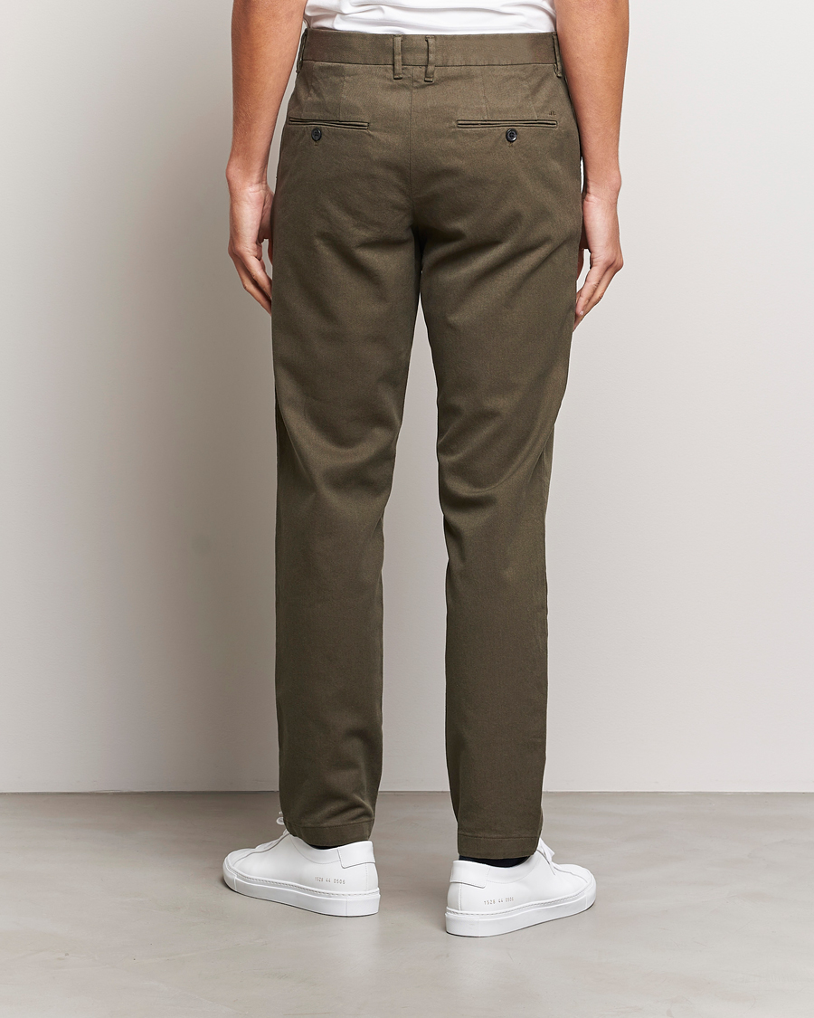 Mies | Housut | J.Lindeberg | Chaze Flannel Twill Pants Forest Green