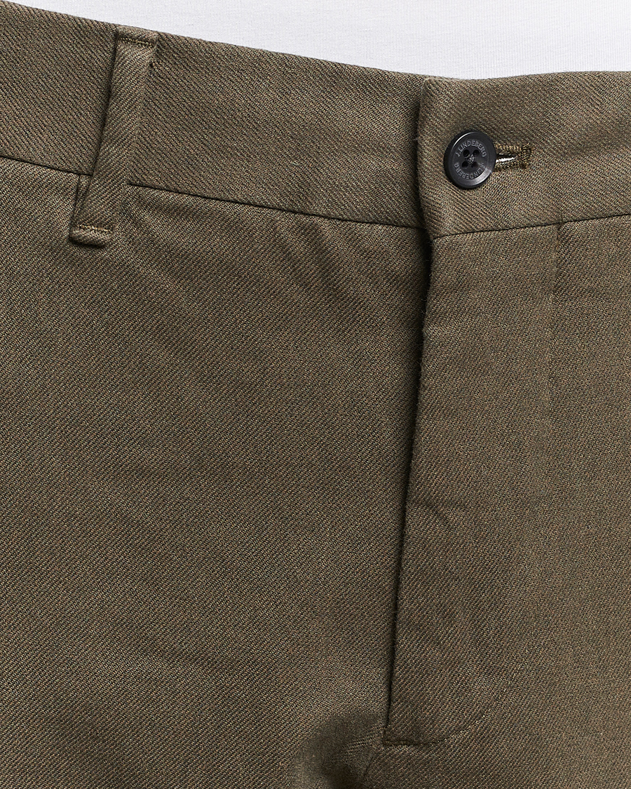 Mies | Housut | J.Lindeberg | Chaze Flannel Twill Pants Forest Green