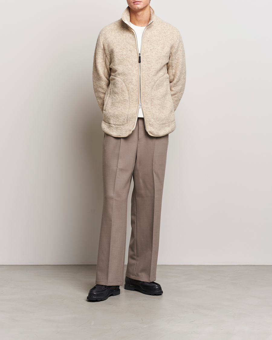 Mies | Puserot | J.Lindeberg | Dustin Wool Fleece Jacket Oyster Grey