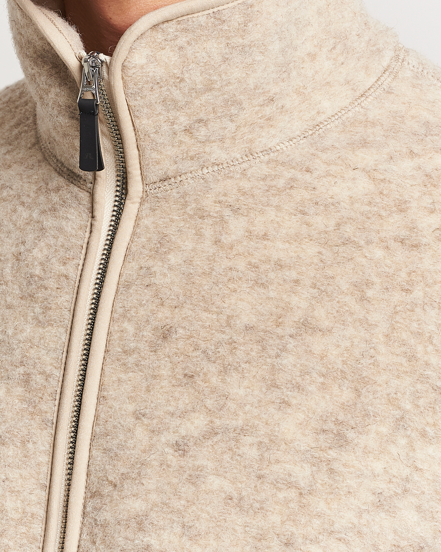 Mies | Puserot | J.Lindeberg | Dustin Wool Fleece Jacket Oyster Grey