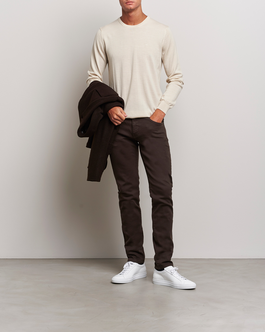 Mies | Puserot | J.Lindeberg | Lyle True Merino Crew Neck Pullover Oyster Grey