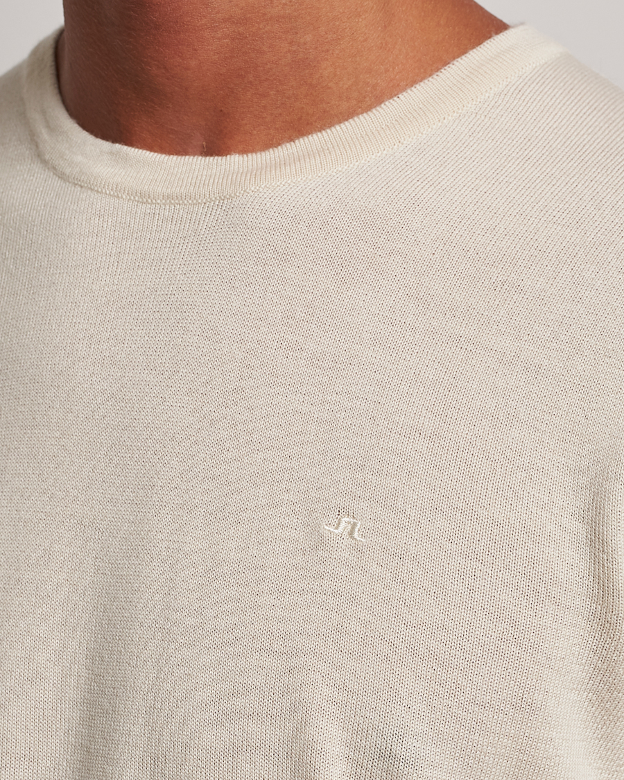 Mies | Puserot | J.Lindeberg | Lyle True Merino Crew Neck Pullover Oyster Grey