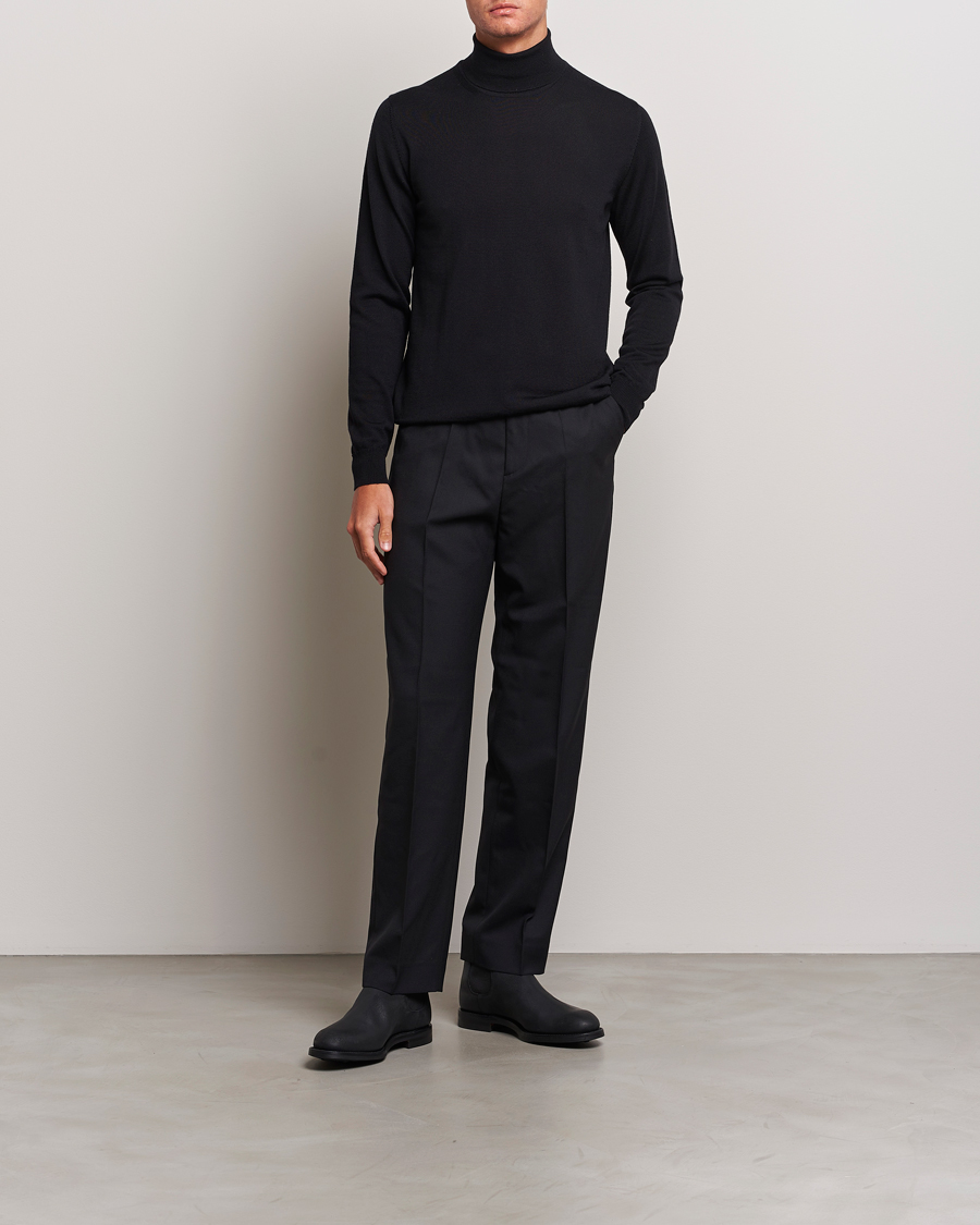 Mies | Puserot | J.Lindeberg | Lyd True Merino Polo Black