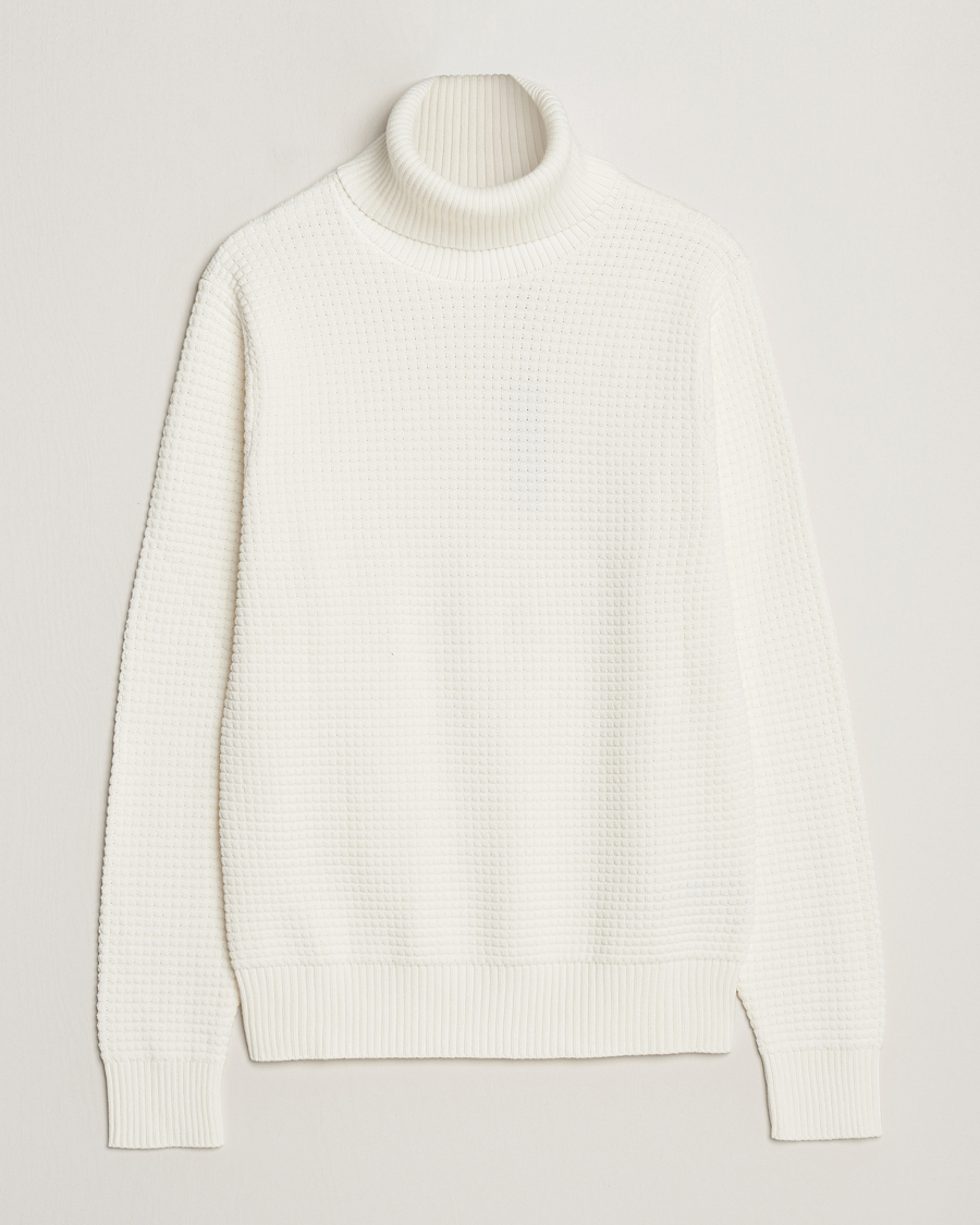 Mies |  | J.Lindeberg | Olivero Cotton Turtle Sweater Cloud White