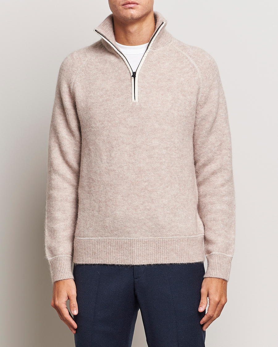 Mies | J.Lindeberg | J.Lindeberg | Wilton Half Zip Sweater Oyster Grey