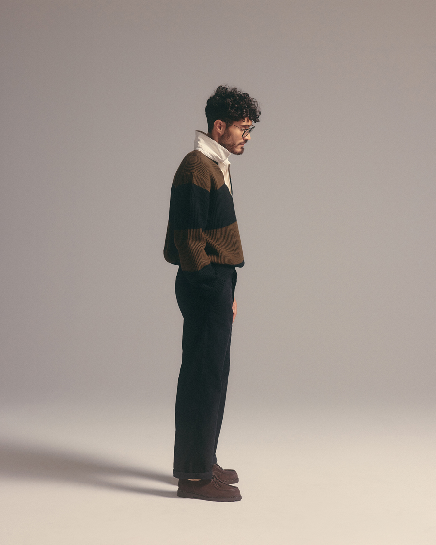 Mies | Puserot | J.Lindeberg | Larkspur Knitted Rugby Black