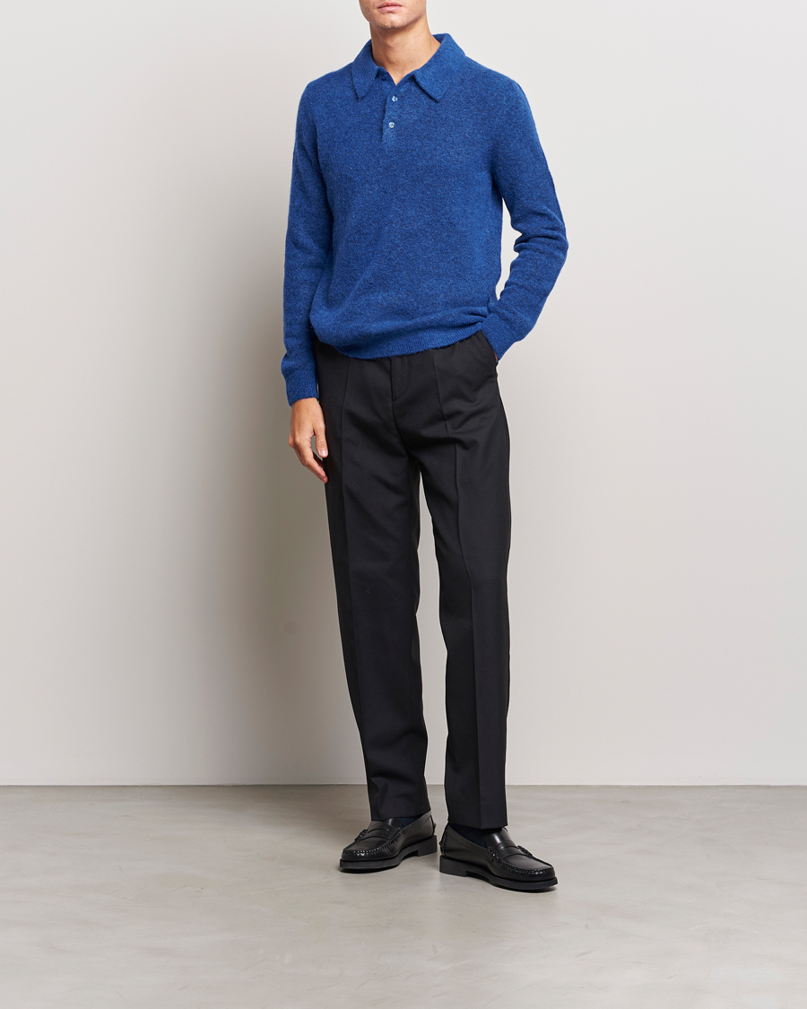 Mies | Puserot | J.Lindeberg | Hayden Hairy Polo Knit Surf The Web