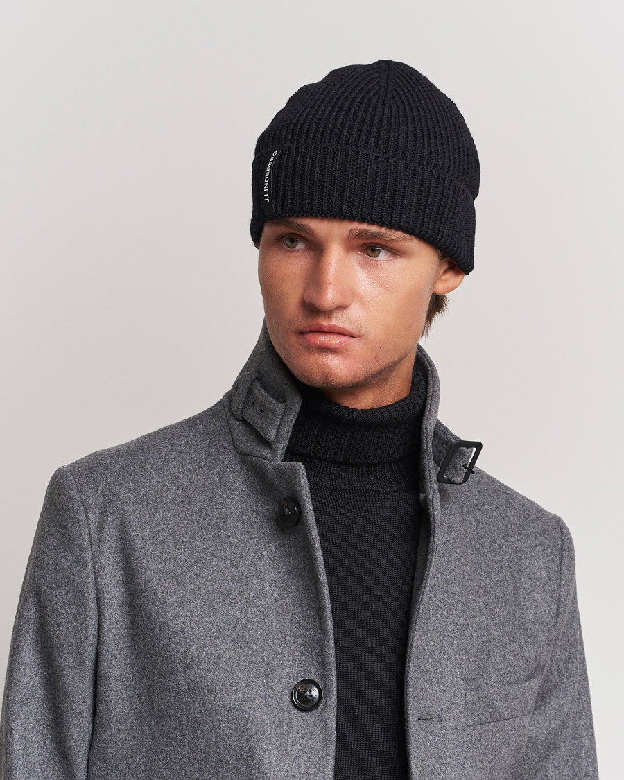 Mies | J.Lindeberg Juan Merino Beanie Black | J.Lindeberg | Juan Merino Beanie Black