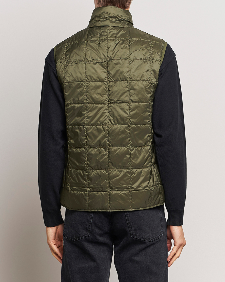 Mies | Takit | TAION | High Neck Full Zip Lightweight Down Vest Dark Olive