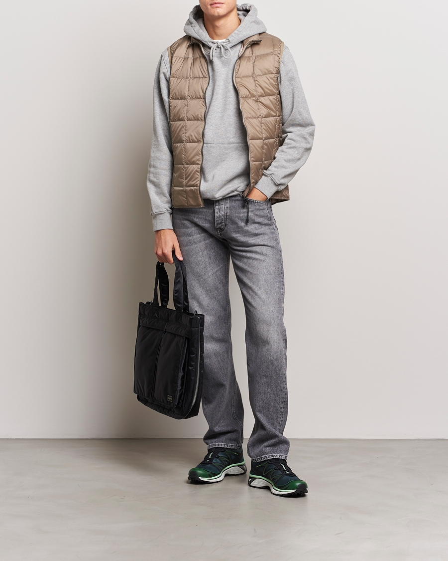 Mies | Ulkoliivit | TAION | High Neck Full Zip Lightweight Down Vest Khaki