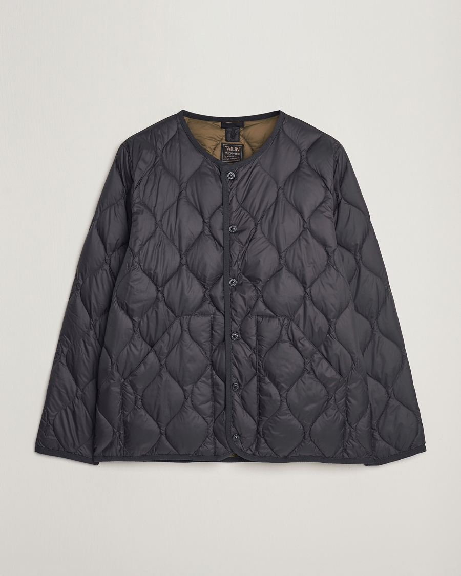 Mies | Takit | TAION | Military Crew Neck Down Jacket Black