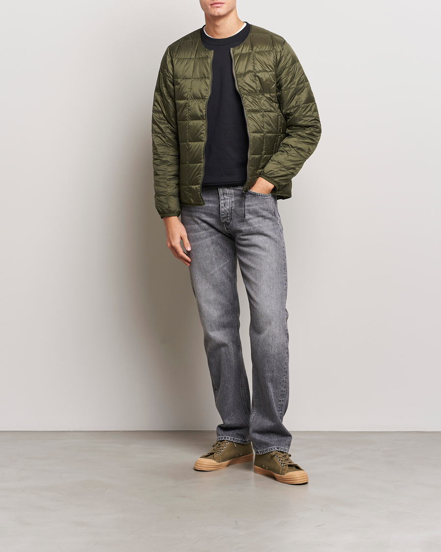 Mies | Takit | TAION | Crew Neck W-Zip Down Jacket Dark Olive