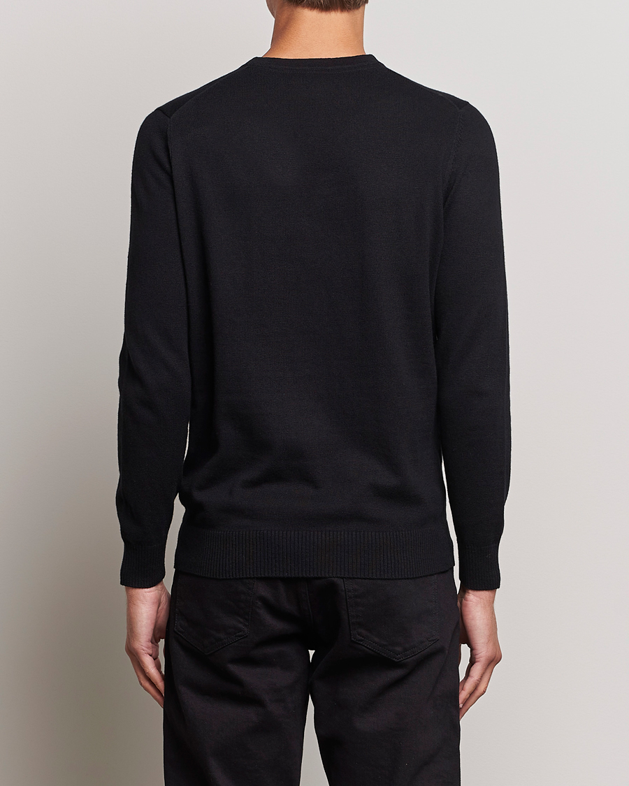 Mies | Puserot | Lyle & Scott | Cotton/Merino Crew Neck Jumper Jet Black