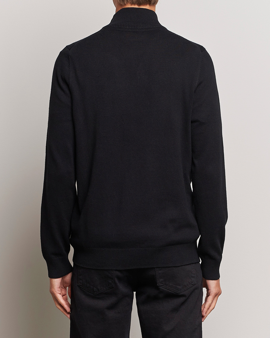 Mies | Puserot | Lyle & Scott | Cotton/Merino Half Zip Jet Black