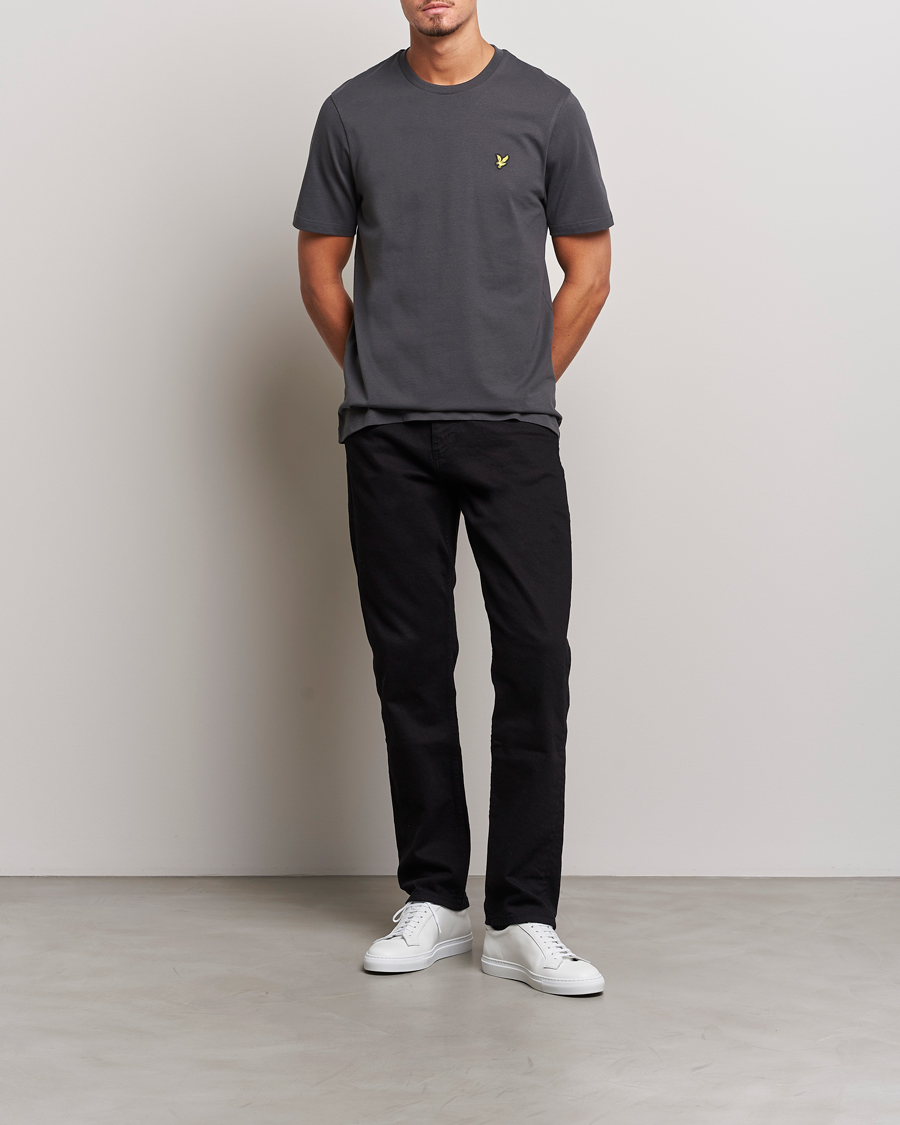Mies | T-paidat | Lyle & Scott | Cotton Crew Neck T-Shirt Gunmetal
