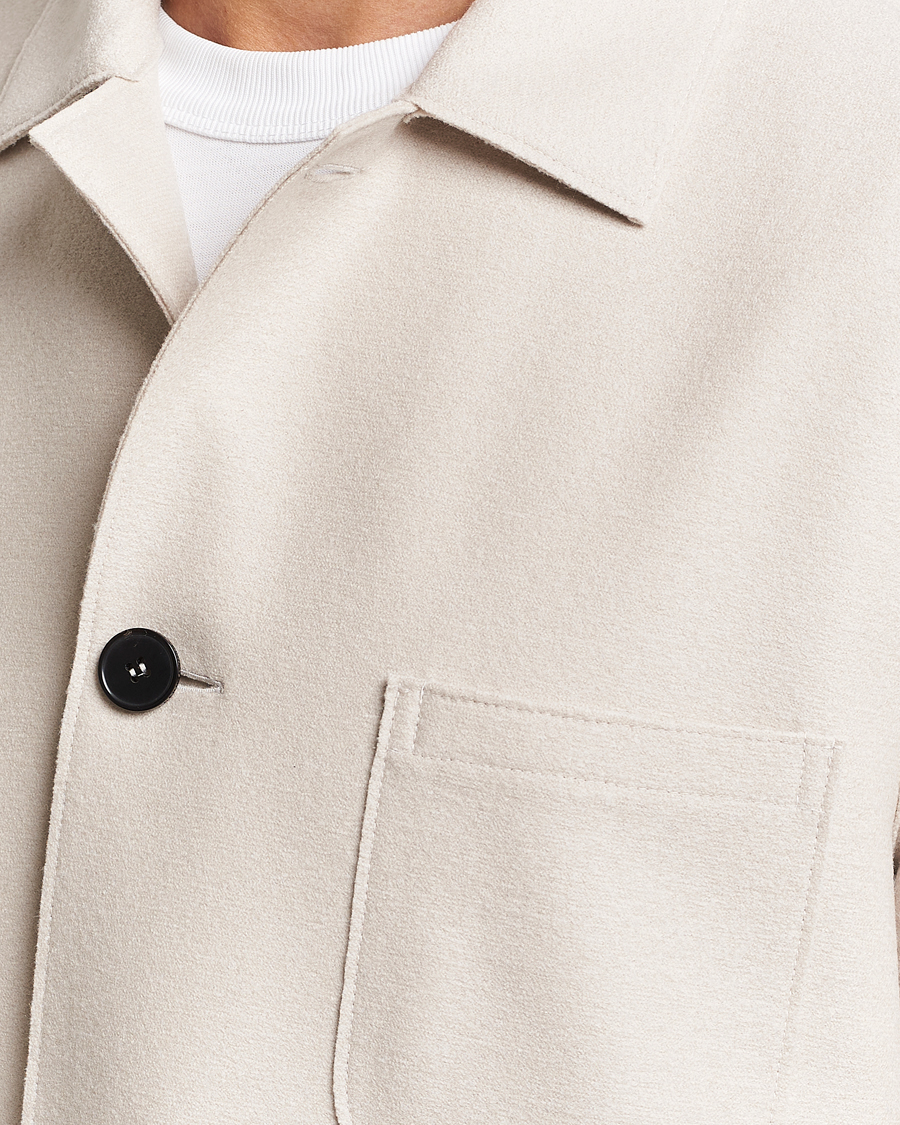 Mies | Pikkutakit | Harris Wharf London | Dropped Shoulder Wool Jacket Cream
