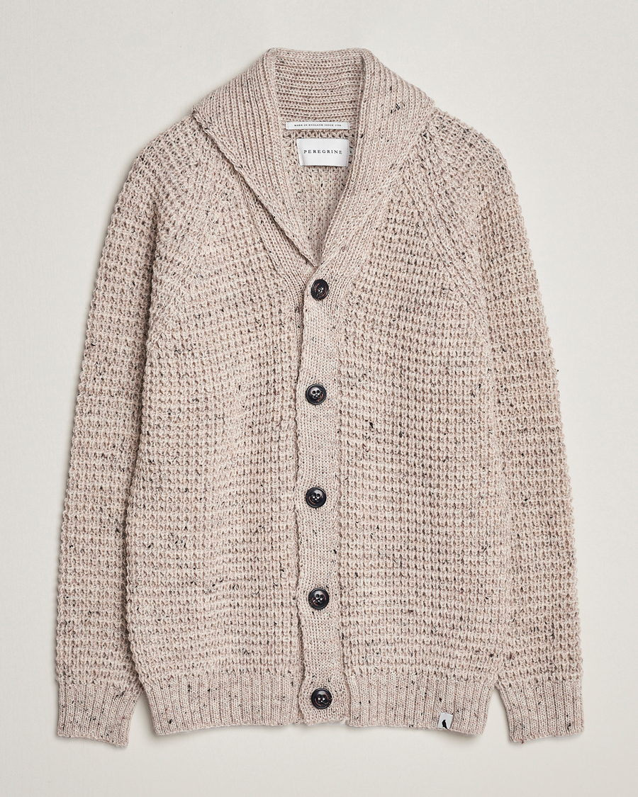 Mies | Puserot | Peregrine | Waffle Wool Shawl Cardigan Skiddaw