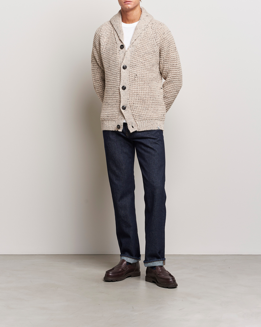 Mies | Puserot | Peregrine | Waffle Wool Shawl Cardigan Skiddaw