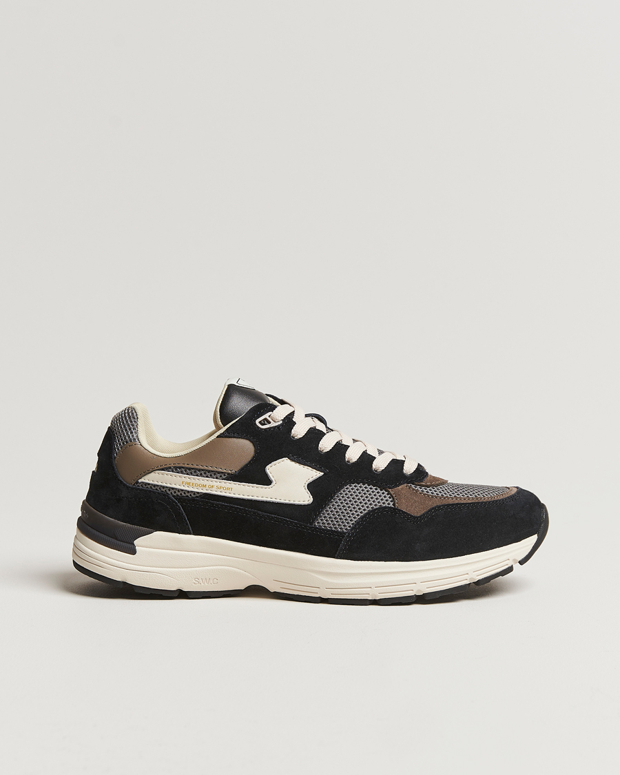 Mies | Stepney Workers Club Amiel S-Strike Suede Sneaker Black/Grey | Stepney Workers Club | Amiel S-Strike Suede Sneaker Black/Grey