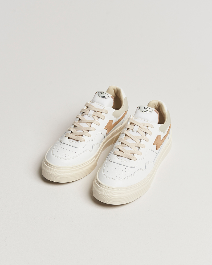 Mies |  | Stepney Workers Club | Pearl S-Strike Leather Sneaker White/Earth