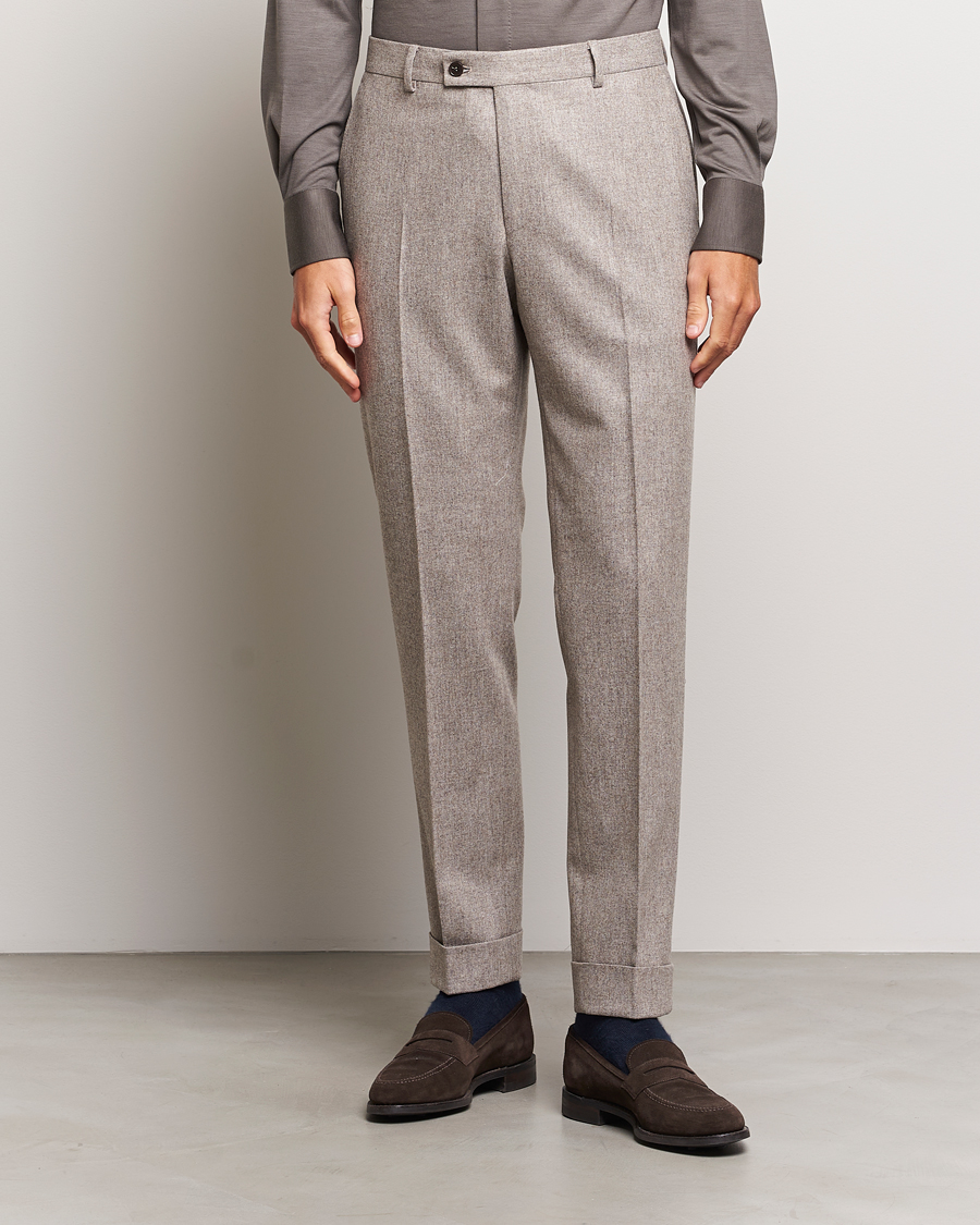 Mies | Flanellihousut | Morris Heritage | Jack Flannel Trousers Khaki