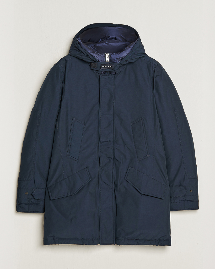 Mies | Takit | Woolrich | Polar High Collar Parka Melton Blue