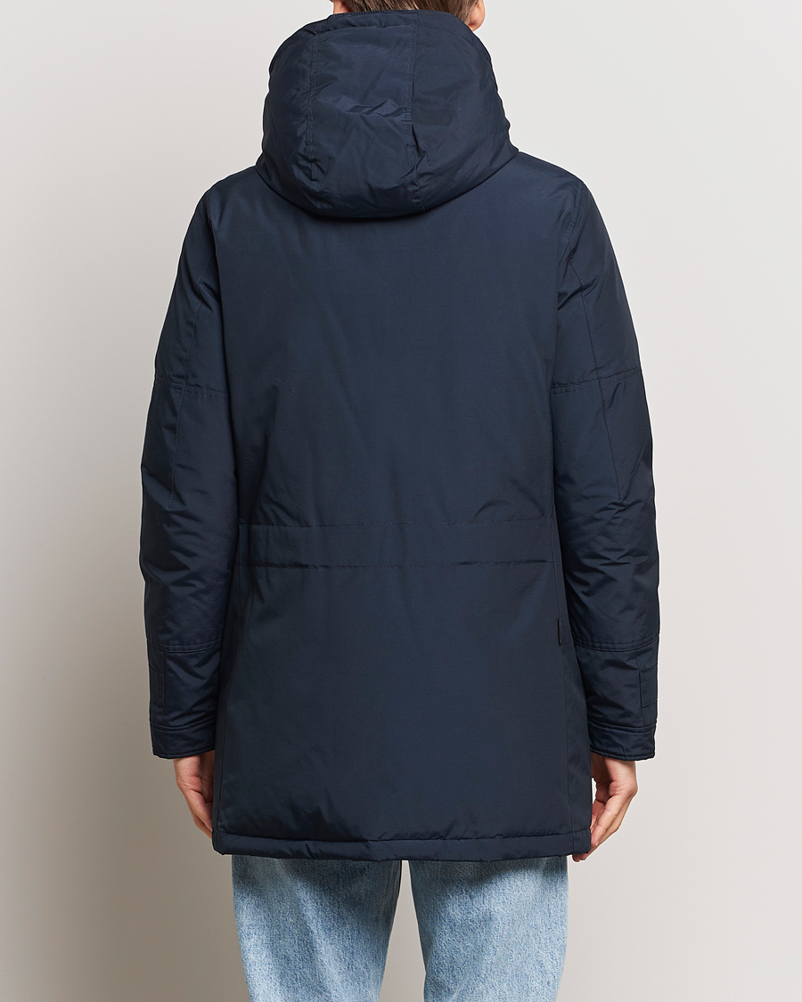 Mies | Takit | Woolrich | Polar High Collar Parka Melton Blue