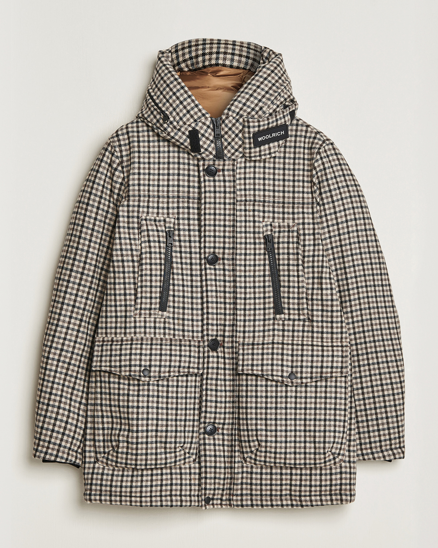 Mies | Takit | Woolrich | Wool Arctic Parka Cream Check