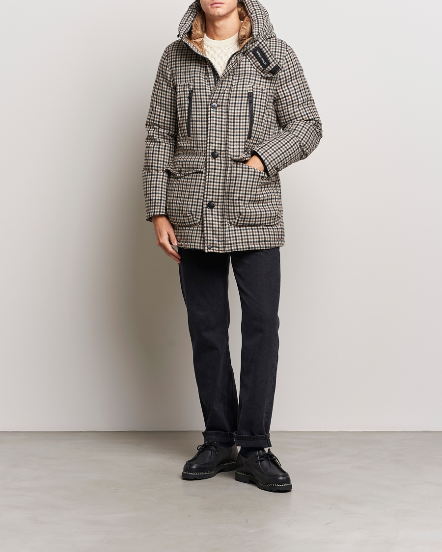 Mies | Takit | Woolrich | Wool Arctic Parka Cream Check
