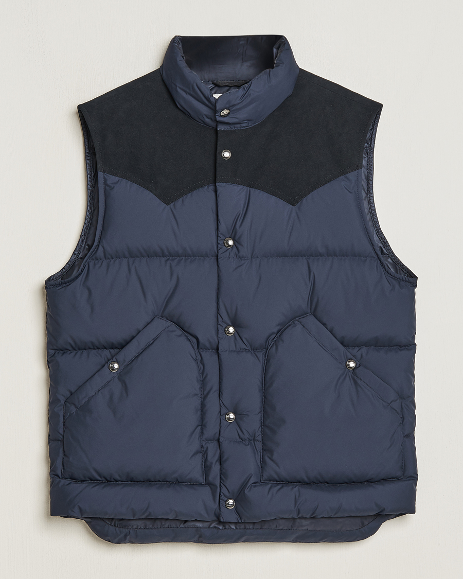 Mies | Takit | Woolrich | Western Down Vest Melton Blue