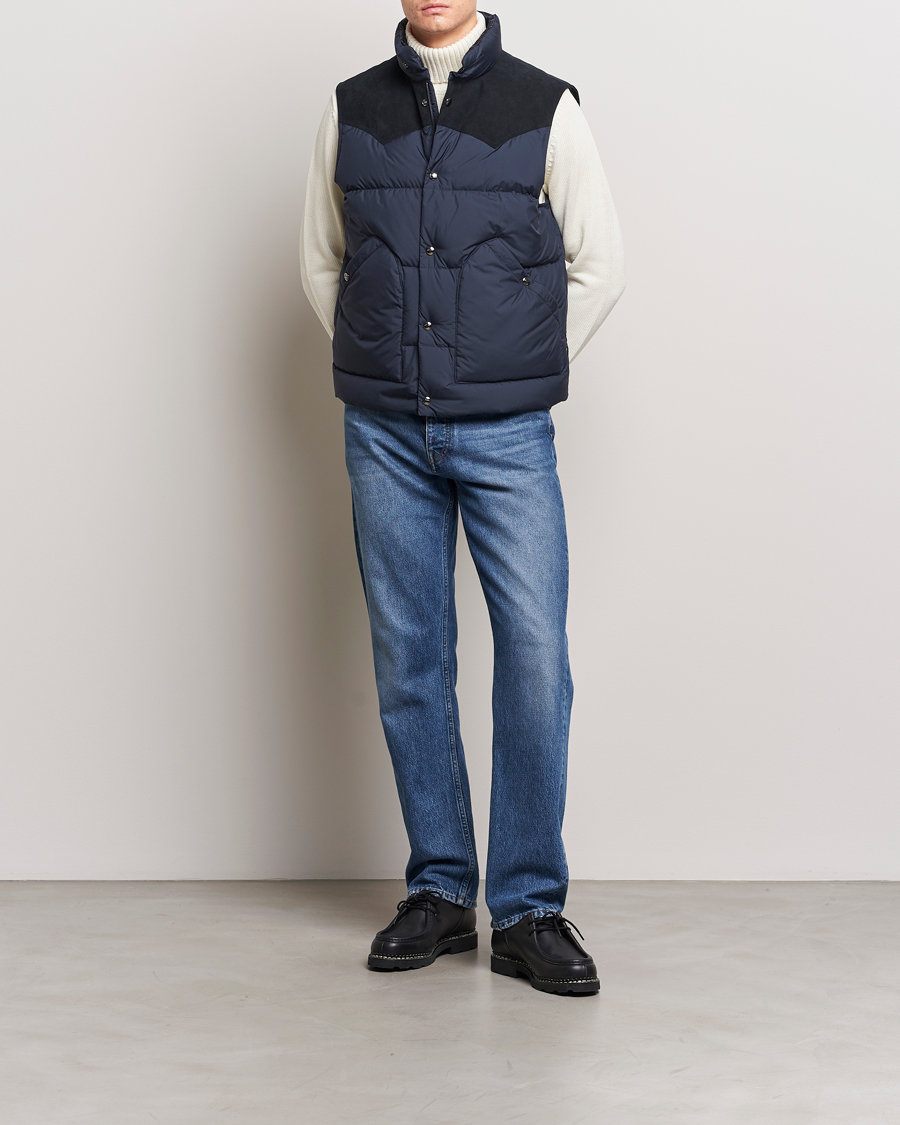 Mies | Takit | Woolrich | Western Down Vest Melton Blue
