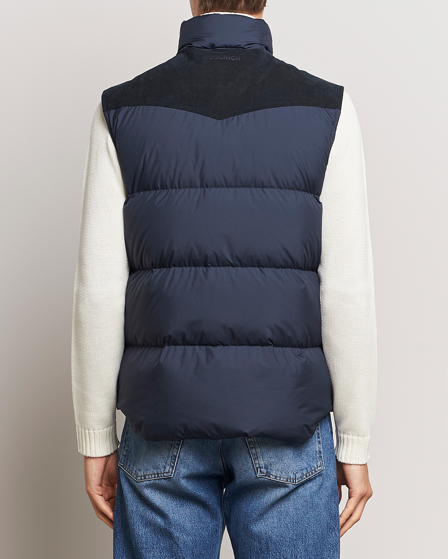 Mies | Takit | Woolrich | Western Down Vest Melton Blue